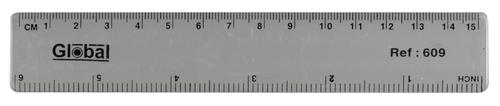 ValueX Clear Plastic Ruler 150mm / 6 inch Single