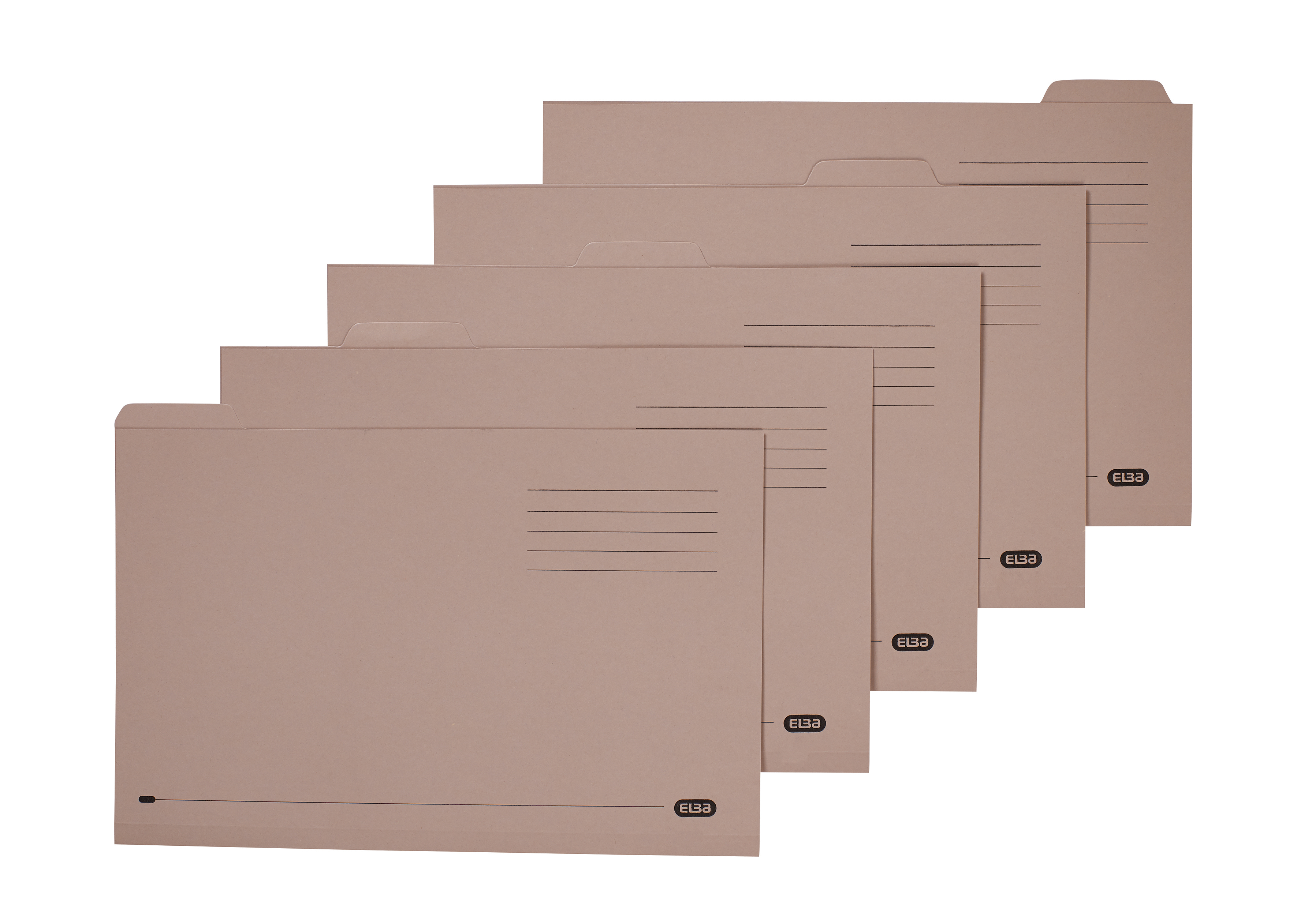 Elba+Tabbed+Folders+Recycled+Lightweight+170gsm+Manilla+Set+of+5+Foolscap+Buff+Ref+100090124+%5BPack+20%5D