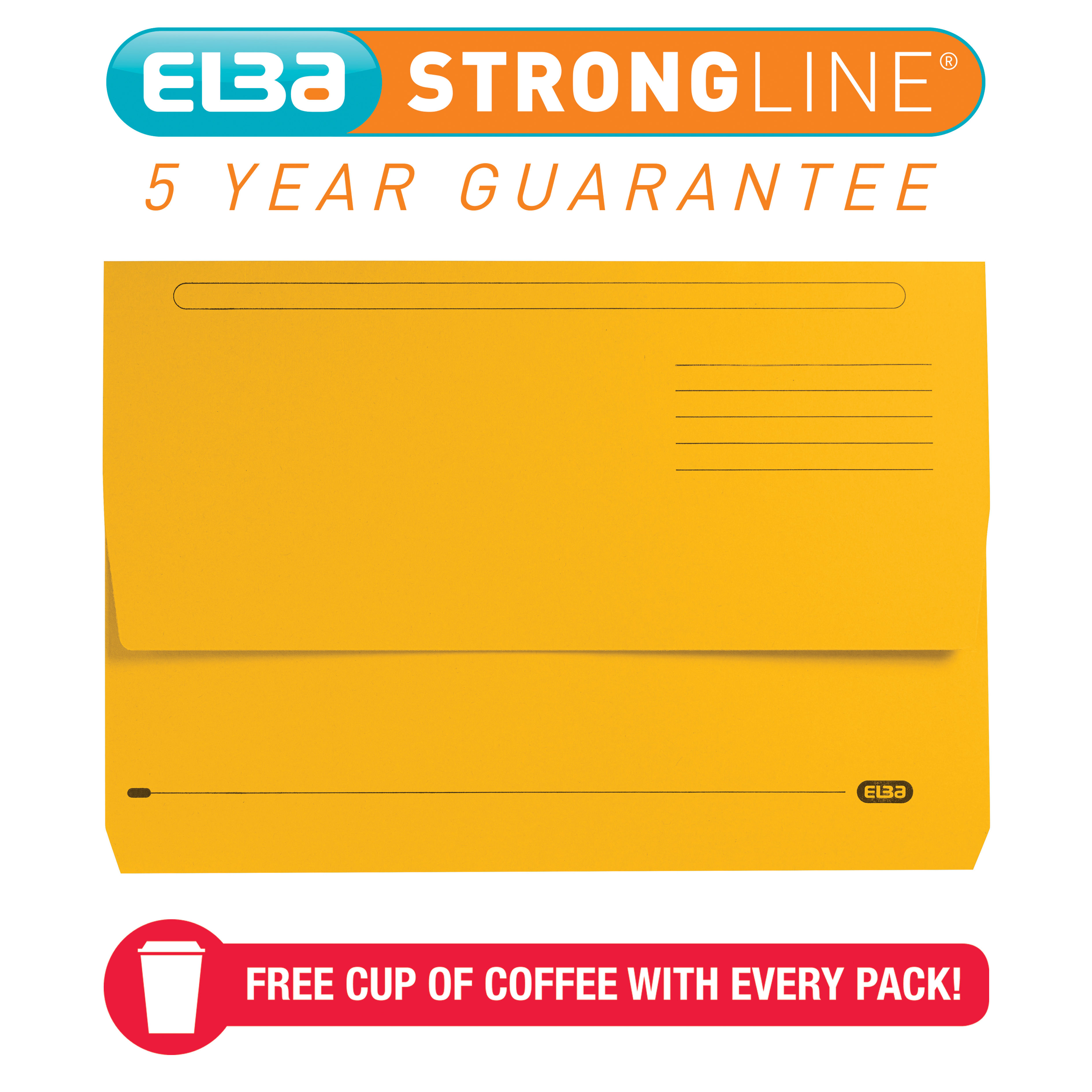 Elba+Strongline+Manilla+Document+Wallet+320gsm+Capacity+32mm+Foolscap+Yellow+Ref+100090141+%5BPack+25%5D