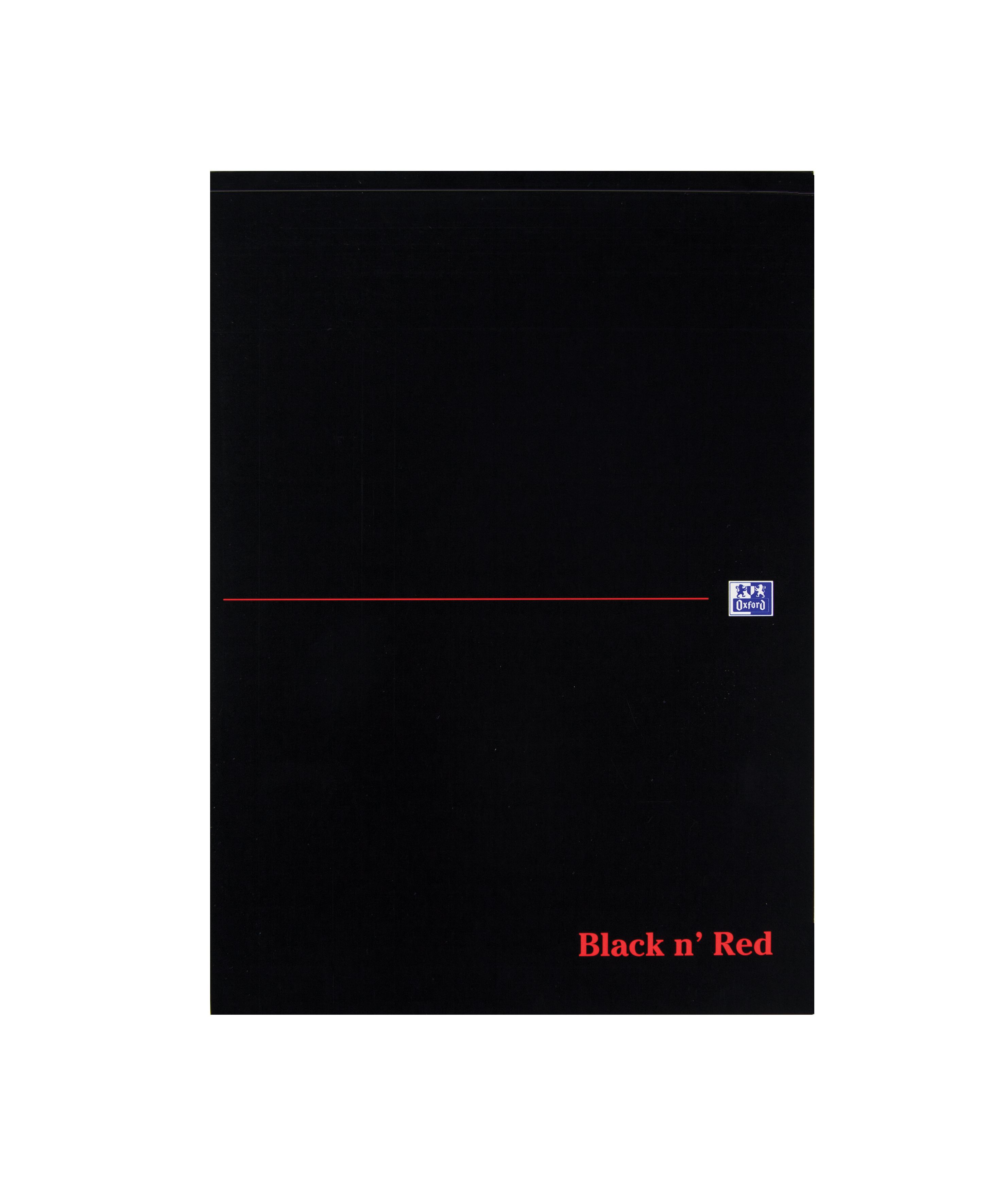Black N Red Executive Desk Pad 90gsm Margin Ruled 100pp A4 Ref