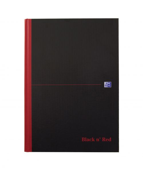 Black+n+Red+Notebook+Casebound+90gsm+Ruled+Indexed+A-Z+192pp+A4+Ref+100080432+%5BPack+5%5D