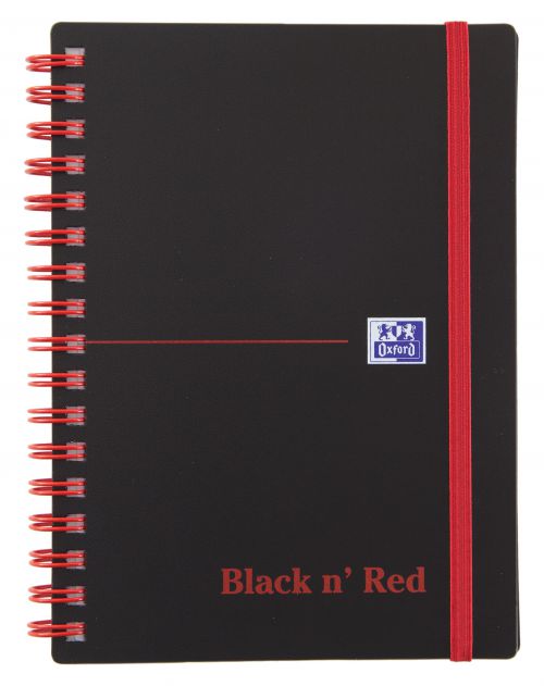 Oxford+Black+n+Red+Wirebound+Elasticated+Polypropylene+Notebook+A6+Ruled+140pages+100080476