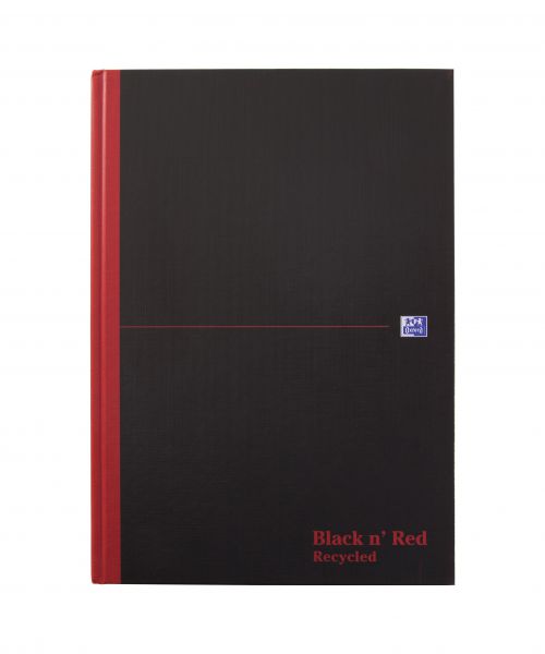 Oxford+Black+n+Red+Casebound+Recycled+Notebook+A4+Ruled+192pages+100080530