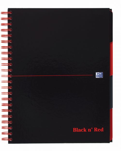 Black n Red Project Book Wirebnd 90gsm Ruled Margin Perf Punched 4 Holes 200pp A4+ Ref 100080730 [Pack 3]