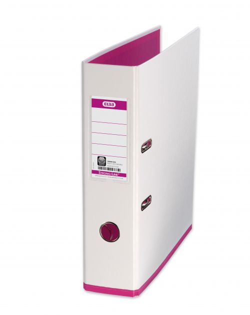 Oxford+MyColour+Lever+Arch+File+Polypropylene+Capacity+80mm+A4Plus+White+%26+Pink+Ref+100081031