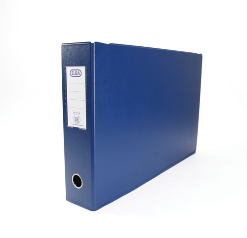 Lever Arch Files Elba Lever Arch File Plastic A3 Landscape 70mm Spine 56mm Capacity Blue (Pack 2) 100082425