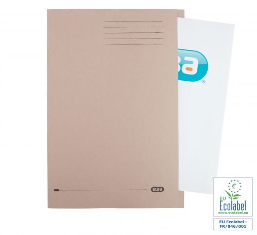 Elba Foolscap Square Cut Folder Recycled Mediumweight 285gsm Manilla Buff Ref 100090216 [Pack 100]