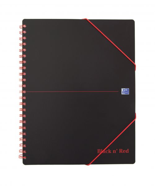 Oxford Black n Red Meeting Book Wirebound A4+ Ruled Margin SCRIBZEE Compatible 160 Pages (Pack 5) 100104323