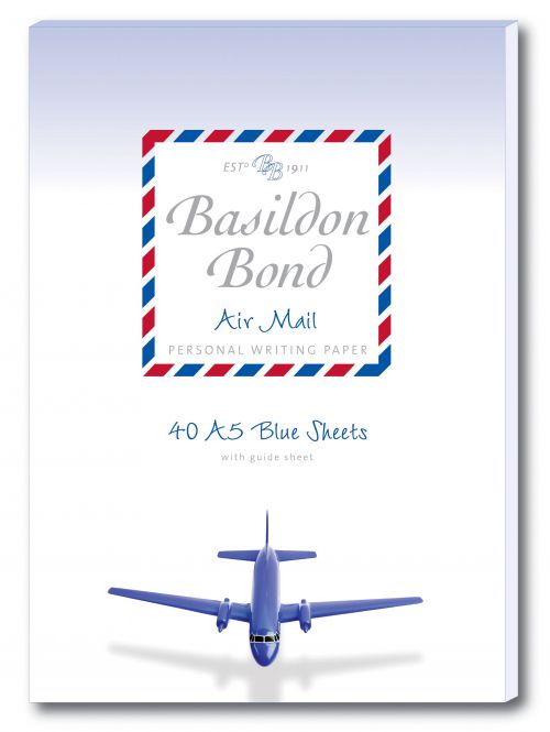 Basildon Bond Airmail Pad 148 x 210mm Blue (Pack of 10) 100104698