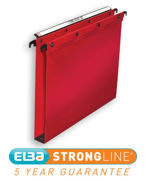 Elba+Ultimate+Linking+Suspension+File+Polypropylene+30mm+Wide-base+Foolscap+Red+Ref+100330374+%5BPack+25%5D