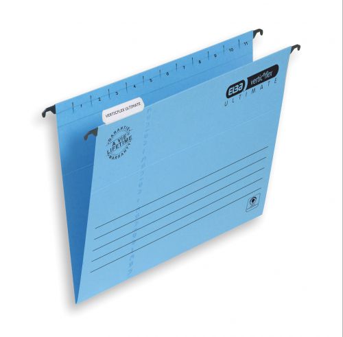 Elba Verticflex Ultimate Suspension File Manilla 15mm V-base 240gsm Foolscap Blue Ref 100331168 [Pack 25]