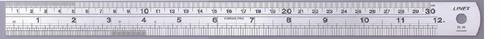 Linex Ruler Stainless Steel Imperial and Metric with Conversion Table 150mm Silver Ref LXESL15