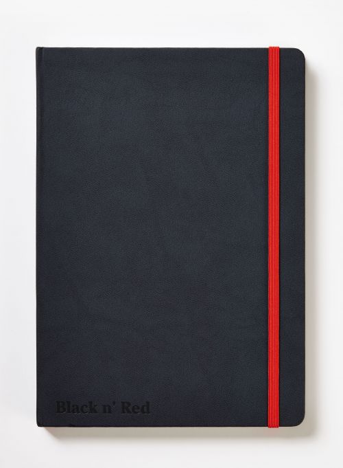 Black+n+Red+A5+Casebound+Hard+Cover+Journal+Ruled+144+Pages+Black%2FRed+-+400033673