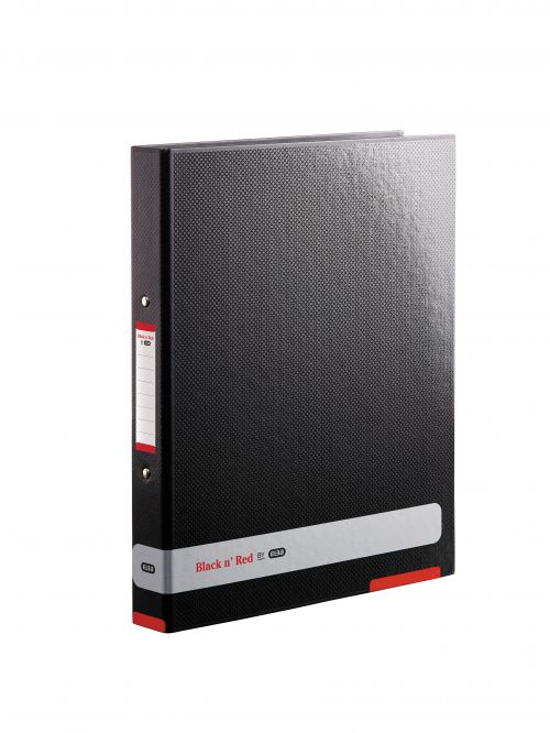 Black+n%26apos%3B+Red+A4+Ring+Binder+25mm+Spine+2+Rings+Paper+Over+Board+Black
