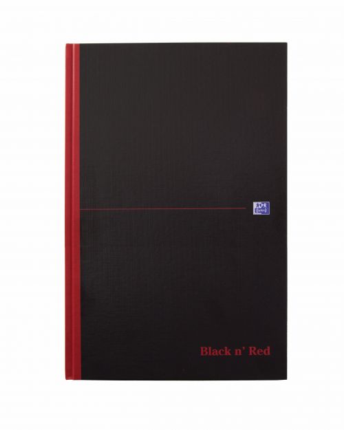 Black+n+Red+Notebook+Casebound+90gsm+Ruled+192pp+B5+Ref+400082917+%5BPack+5%5D