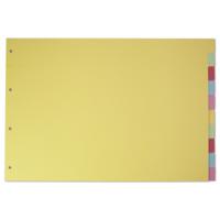 Elba Divider 10 Part A3 Landscape 160gsm Card Assorted Colours 100080772