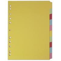 Elba Divider 10 Part A4 160gsm Card Assorted Colours 400007246
