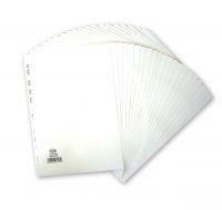 Elba Subject Dividers 20-Part Card Multipunched 160gsm A4 White Ref 400007500