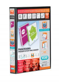 ELBA PANORAMA 2D RING BINDER A4 BLK P6