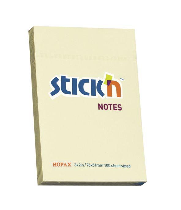Value Sticky Notes 76x51mm YL PK12