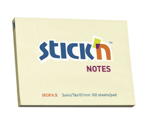 Value Sticky Notes 76x101mm YL PK12