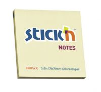 ValueX Stickn Notes 76x76mm 100 Sheets Pastel Yellow (Pack 12) 21007