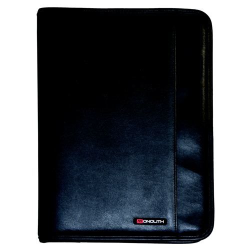 Monolith+Conference+Folder+with+Pad+Clip+A4+Black