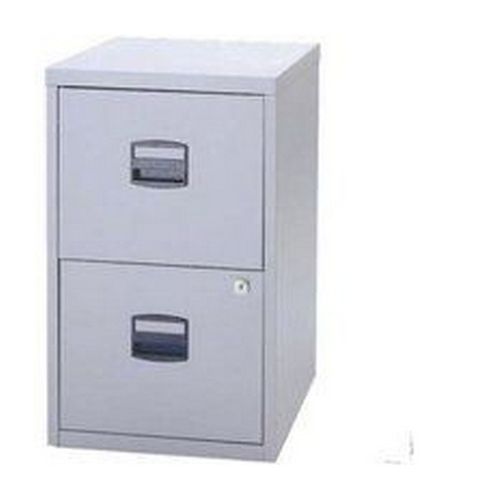 Bisley Steel Filing Cabinet 2 Drawer Lockable A4 H672xw413xd400mm