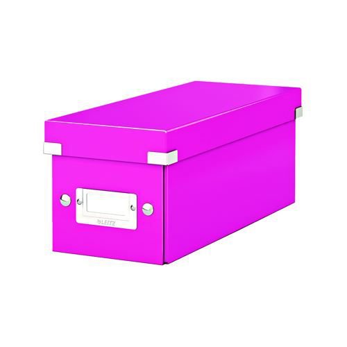 Leitz Click & Store CD Storage Box Pink 124w x 320d x 127hmm
