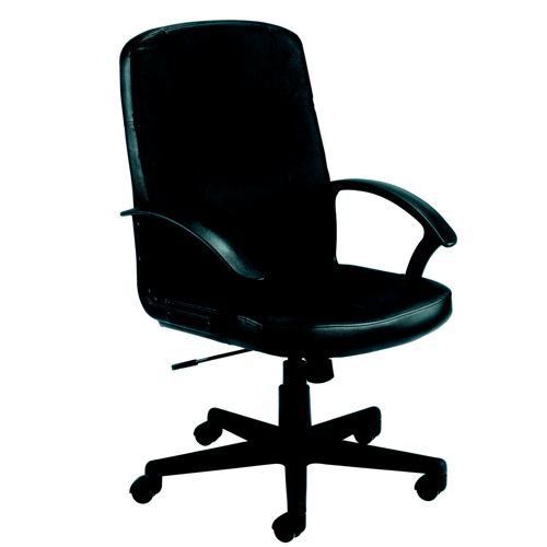 Jemini+Thames+High+Back+Executive+Chair+620x700x1020-1115mm+Leather+Look+Black+KF50189