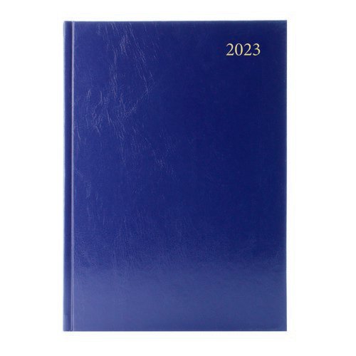 Desk Diary Day Per Page Appointments A4 Blue 2023 