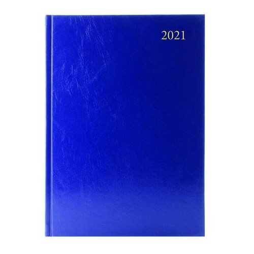 Desk+Diary+Day+Per+Page+Appointments+A4+Blue+2021+KFA41ABU21