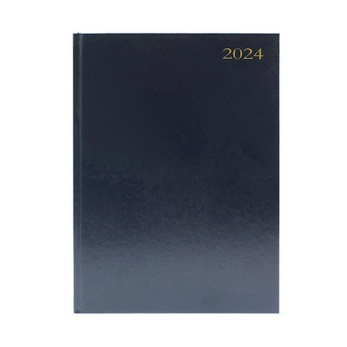 2024+Diary+A4+Day+Per+Page+Black