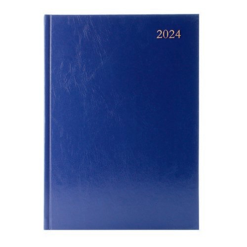 2024+Diary+A4+Day+Per+Page+Appointment+Blue