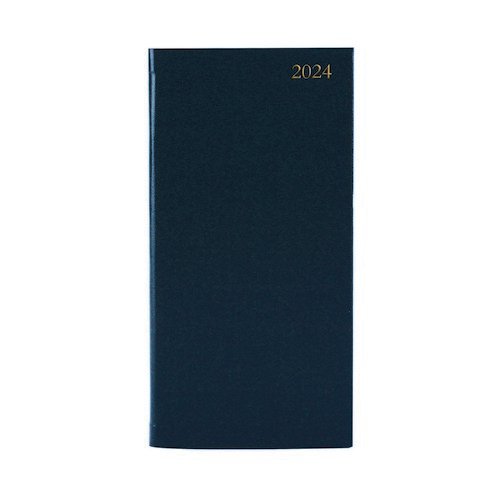 2024+Diary+Slim+Pocket+Week+To+View+Portrait+Black