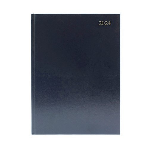2024+Diary+A5+Day+Per+Page+Black