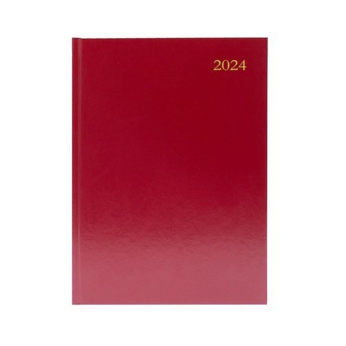 2024+Diary+A5+Week+To+View+Burgundy