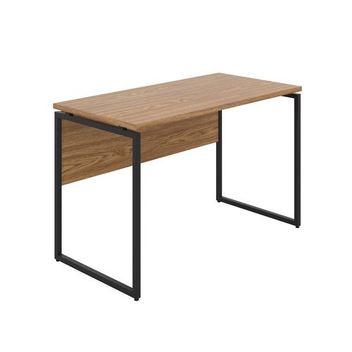 Jemini+Soho+Square+Leg+Desk+1200x600x770mm+Oak%2FBlack+Leg+KF90490