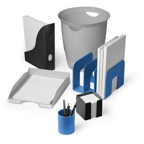 Durable ECO Recycled Plastic Pen Pot Pencil Holder Desk Tidy Organizer - Blue Durable ECO Recycled Plastic Pen Pot Pencil Holder Desk Tidy Organizer - Blue