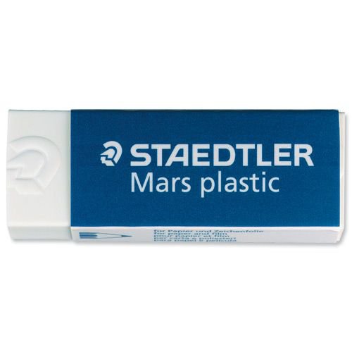 STAEDTLER MARS PLAST ERASER PK2 52650BK2 