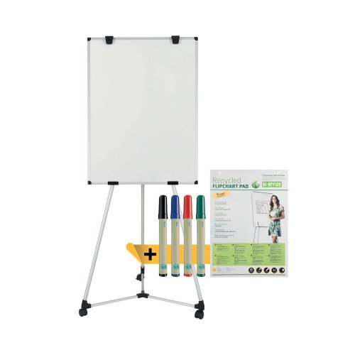 Bi-Office Mobile Magnetic Easel with Flipchart Pad and Pens Earth Kyoto Easel Bundle Bi-Office Mobile Magnetic Easel with Flipchart Pad and Pens Earth Kyoto Easel Bundle