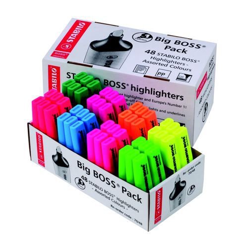 STABILO Highlighter BOSS ORIGINAL - Wallet of 8 - Assorted  Colors : Office Products