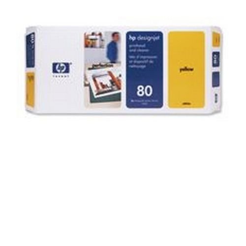 Hewlett+Packard+No.80+Printhead+%26+Print+Head+Cleaner+Yellow+C4823A