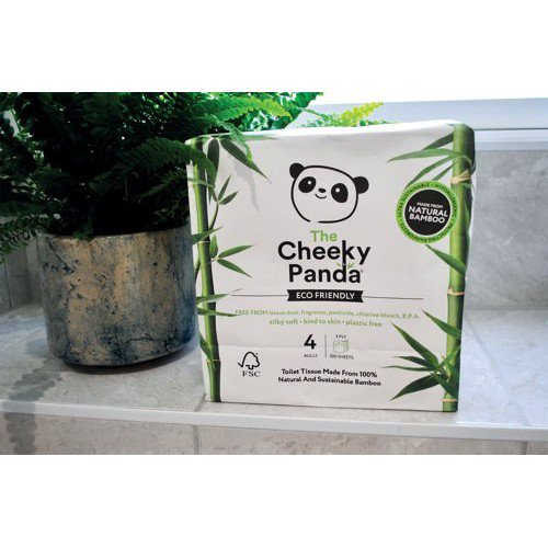 Cheeky Panda Bamboo 4 Toilet Rolls (Pack of 6) 1102181 Cheeky Panda Bamboo 4 Toilet Rolls (Pack of 6) 1102181