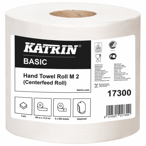 Katrin+White+Centrefeed+2-Ply+Hand+Towel+White+%28Pack+of+6%29+17300