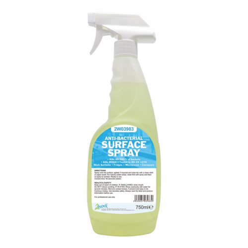 2Work+Antibacterial+Sanitising+Surface+Spray+750ml+Ready-to-Use+242