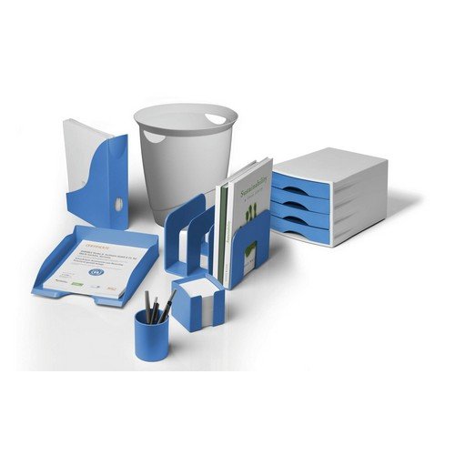 Durable ECO Recycled Plastic Stackable Letter Tray Document File - A4+ Blue Durable ECO Recycled Plastic Stackable Letter Tray Document File - A4+ Blue