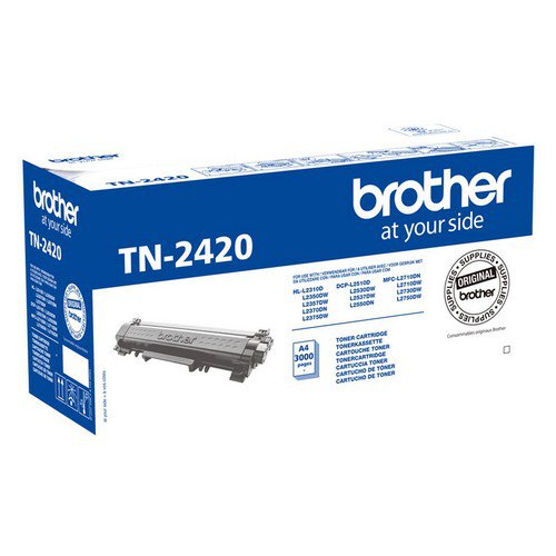 Genuine Brother TN2420, High Capacity Black Toner Cartridge, TN