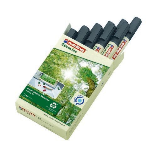 Edding 22 Ecoline Perm Mrkr Blk Pk10 Edding 22 Ecoline Perm Mrkr Blk Pk10