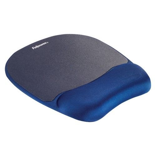 Fellowes Memory Mouse Pad with Wristrest Black/Silver 9175801